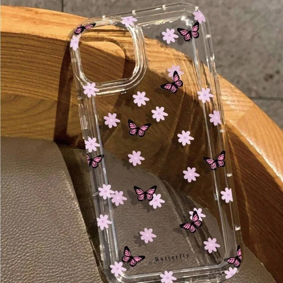 ⚠️Clearance iPhone 14/Pro/Pro Max Cute Butterfly And Flowers Phone Case - Picture 2 of 3